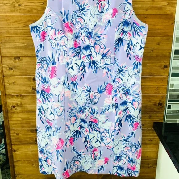 Lilly Pulitzer Cathy Knit Shift Light Lilac Trunks in the Air 16 NWT - Picture 2 of 6